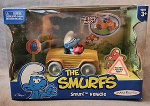 The Smurfs Poseable Figure & Car Pull Back Vehicle NEW RETIRED Toy - Opened box - Picture 1 of 4