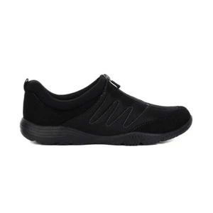 Easy Spirit Women's Bestrong 2 Black Suede Zipper Sneakers - Picture 1 of 4