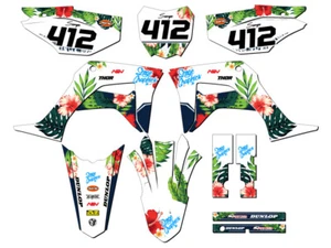 2019-2023 CRF 125 TROPIC White Senge Graphics Kit Compatible with Honda - Picture 1 of 10