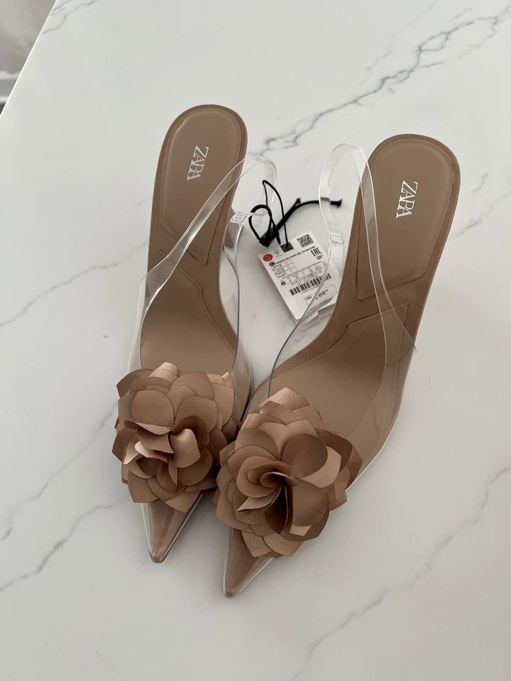 Canchas para mujer Zara marrón y crema Foto 1 de 4