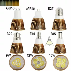 LED Spotlight Bulbs Lamp Dimmable GU10 MR16 E27 E14 GU5.3 B22 B15 110V 230V 12V - Picture 1 of 19