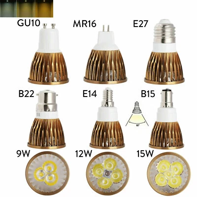 LED Spotlight Bulbs Lamp Dimmable GU10 MR16 E27 E14 GU5.3 B22 B15 110V 230V 12V - Image 1 of 4