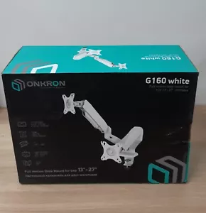Onkron G160 Dual Arm, Full Motion, Monitor Desk Mount - Picture 1 of 3