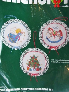 Dimensions OLD FASHIONED CHRISTMAS ORNAMENTS 8310 1983 Counted Cross Stitch NEW - Picture 1 of 3