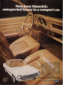 Ford Maverick 1972 anuncio impreso vintage Man Cave - Imagen 1 de 2