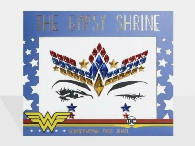 THE GYPSY SHRINE DC Wonderwoman Glitter Face Jewel - Art Festival Carnival LGBT Pride Gem Make Up