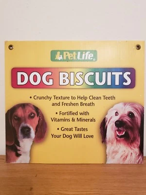 Pet Life Dog Biscuits Advertising Sign from Feed Store - Image 1 of 4