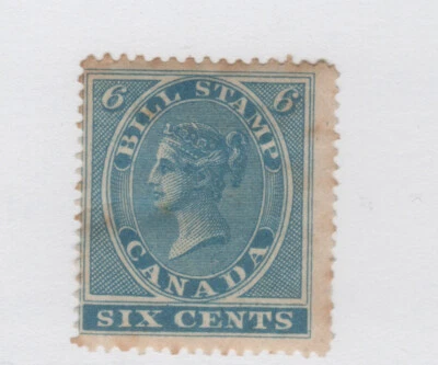 CANADA  #/FB 6 mint hinged BILL STAMP  light toning Foto 1 de 2