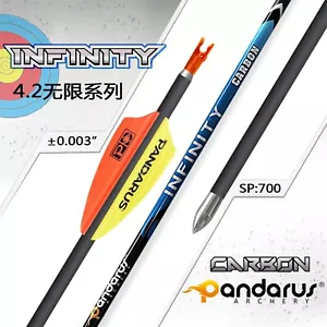 12x Flechas de carbono puro PANDARUS SP300-1500 ID4,2 mm arco de tiro con arco objetivo deportivo - Imagen 1 de 32
