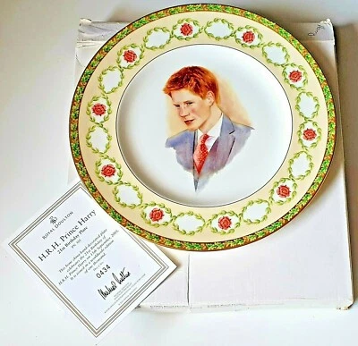 Royal Doulton H.R.H. Prince Harry 21st Birthday Plate 434/1000 Limited 2005 Rare - Image 1 of 4