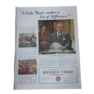 Household Finance Corporation 1950 - anuncio impreso vintage - Imagen 1 de 3