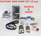 New Toyota Lexus Complete Factory Oem 15 Pcs Timing Belt Water Pump Kit 3.01Mzfe
