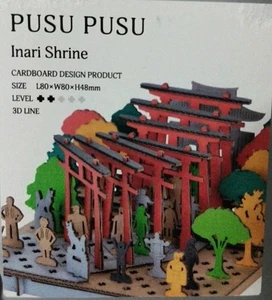 hacomo PUSU PUSU Inari Shrine cardboard craft 80mm x 80 mm x 48mm paper - Picture 1 of 3