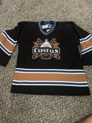 Camiseta deportiva de hockey juvenil XL de Washington Capitals Chris Simon de colección rara NHL CCM Foto 1 de 4