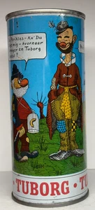 Dibujos animados Tuborg 45 cl. Lata de cerveza recta de acero (Dinamarca) - Imagen 1 de 6