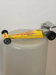 Vintage 1975 Hot Wheels Redlines Yellow Inferno Flying Colors Dragster Hong Kong - Bild 1 von 8