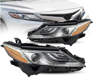 For Toyota 2018 2019 2020 Camry XLE/Hybrid XLE/XSE  Headlight Right & Left Pair - Picture 1 of 9