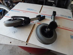 Quickie M6  WheelChair FRONT FORKS & 5" CASTER ASSEMBLY SET - Picture 1 of 4