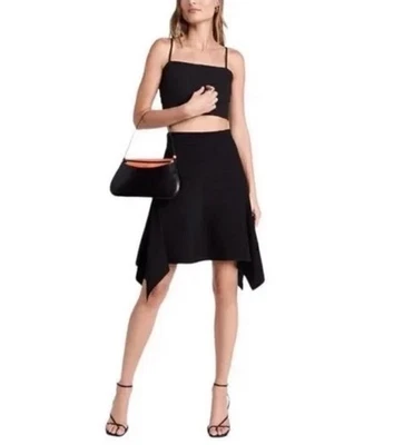 A.L.C. Dalia черный ребристый носовой платок черная юбка размер маленький новый с Ярлыками ✨ - Изображение 1 из 4