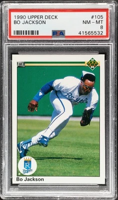 1990 Upper Deck Bo Jackson Auto #105 PSA 8 - Imagem 1 de 2