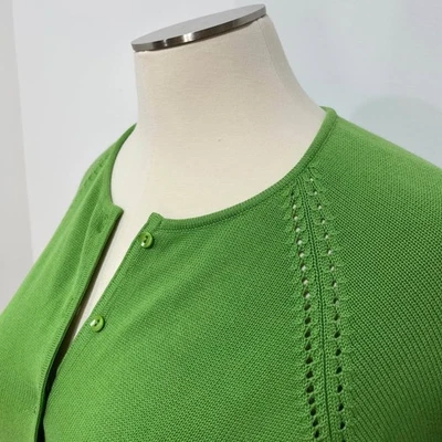 Foxcroft яблоко зеленый длинным рукавом хлопок кнопка спереди кардиган свитер [размер L] - Изображение 1 из 4