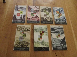 Bundle of 7 Shell Road Maps around 1935 Franconia Saxony Upper Bavaria Thuringia - Picture 1 of 16