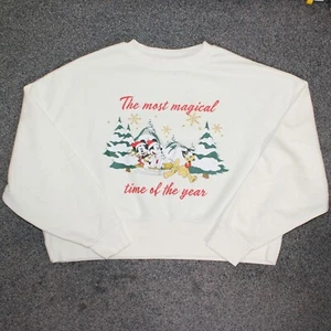 DISNEY MICKEY MOUSE Sweatshirt Woman Size 5 Christmas Jumper Sweater Magic 2010s - Bild 1 von 13