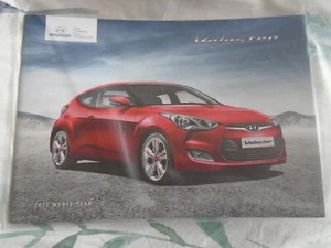 Hyundai Veloster brochure 2012 Model Year UK market - Picture 1 of 1