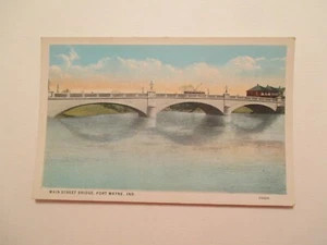 Fort Wayne Indiana Postcard Main Street Bridge IN - Picture 1 of 2