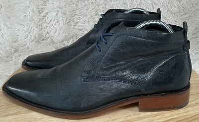 TED BAKER Mens Size 8 FD03249 Ashcroft Blue Leather Chukka Boots Square Toe - Изображение 1 из 4