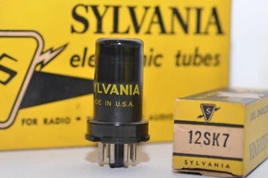 Vintage Sylvania 12SK7 / CV543 / VT131 Radio Vacuum Pentode Tube Valve, NIB, NOS - Picture 1 of 2