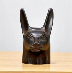 Antigüedades Egipcias Antiguas RARO ANTIGUO CABEZA NEGRA Egipcio Anubis Dios de la Muerte - Imagen 1 de 8