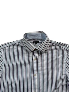 Jaeger Men’s Blue White Striped Long Sleeve Shirt - Size 14.5” - Picture 1 of 8