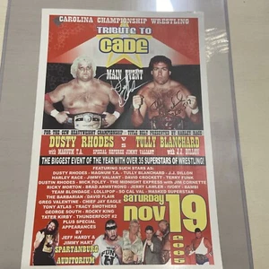 Dusty Rhodes Vs Tully Blanchard Autograph Champion Wrestle 12x18 2005 SALE $175 - Picture 1 of 9