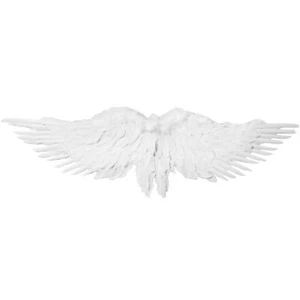 Angel Wing Christmas Ladies Xmas Women Costume Wings Carnival Feather New White - Picture 1 of 4