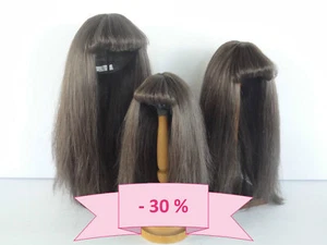 -30% PROMO Perücke Für Puppe T7 (28,5 cm) 100% Natürliche Haare - G. BRAVOT - Picture 1 of 5