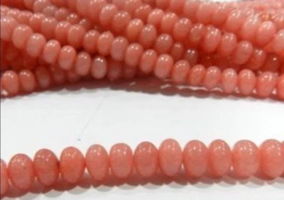 Cuentas sueltas rondelle de piedras preciosas de ábaco morganita rosa de 5x8 mm hilo de 15" Foto 1 de 4