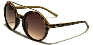 NEW RETRO REWIND TORTOISE OVERSIZED CIRCLE SUNGLASSES UNISEX UV400 ROUND SHAPE - Picture 1 of 1