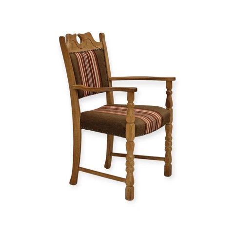 1960s, Danish design, armchair, oak wood, furniture wool Cover