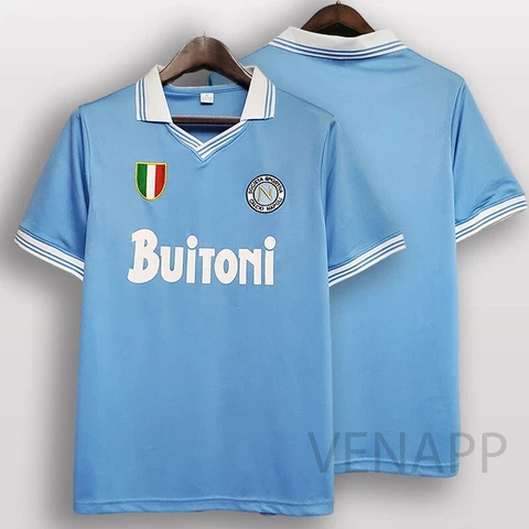 Retro Napoli 1986 Football Soccer Jersey Shirt. Naples Cover