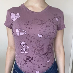 Vintage Jay Jays Women’s Medium Purple Graphic Cotton Tshirt - Picture 1 of 3