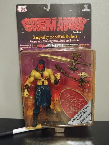 Vintage 1999 Chaos Comics CREMATOR Series II Glow in the Dark figure Moore NIP Cover