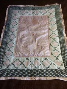 2013 Lambs & Ivy Ribbons & Bows 5-Piece Pink Crib Set Quilt Valance Diaper Bag S - Picture 1 of 13