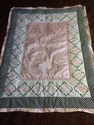 2013 Corderos e hiedra cintas y lazos 5 piezas rosa cuna conjunto edredón cenefa bolsa de pañales S Foto 1 de 4