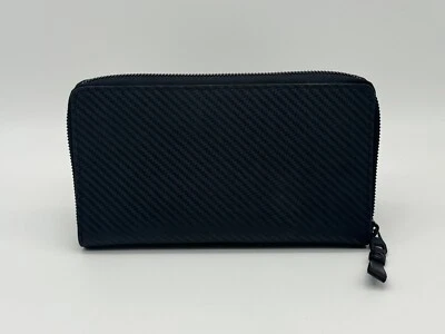 DUNHILL BLACK LEATHER ZIP WALLET TRAVEL ORGANIZER NEW 100% AUTHENTIC MSRP $715 - Image 1 of 4