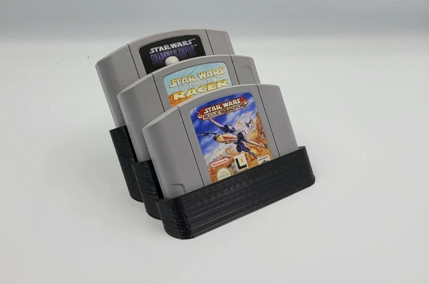 LERPO3D N64 Games Cartridge Holder Display Cart Mount 3d Printed Display Stand Lerpo