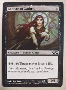 Magic The Gathering MTG "ACCOLITO DI XATHRID" Magic 2010 Card 83/249 OMAGGIO S&H!! - Foto 1 di 2