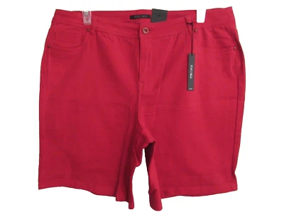 Roz & Ali Women's Plus Size 20 Red Stretch Cotton Shorts NWT - Image 1 of 4