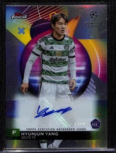 Hyunjun Yang 2023 Finest UEFA Club Competitions Base Autographs RC Auto Celtic - Picture 1 of 2