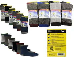 MENS Merino Wool Blend Walking Socks OUTDOOR WARM WALKING WOOL SOCKS UK 6-11 - Picture 1 of 5